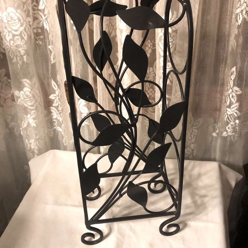 Vintage Wrought Iron Table Top Wine Rack - Picture 4 of 4